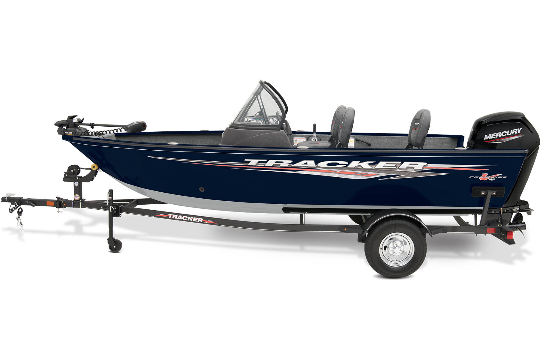 Tracker Pro 160: Four rods up to 7' (2.13 m) can be carried aboard with  ease.